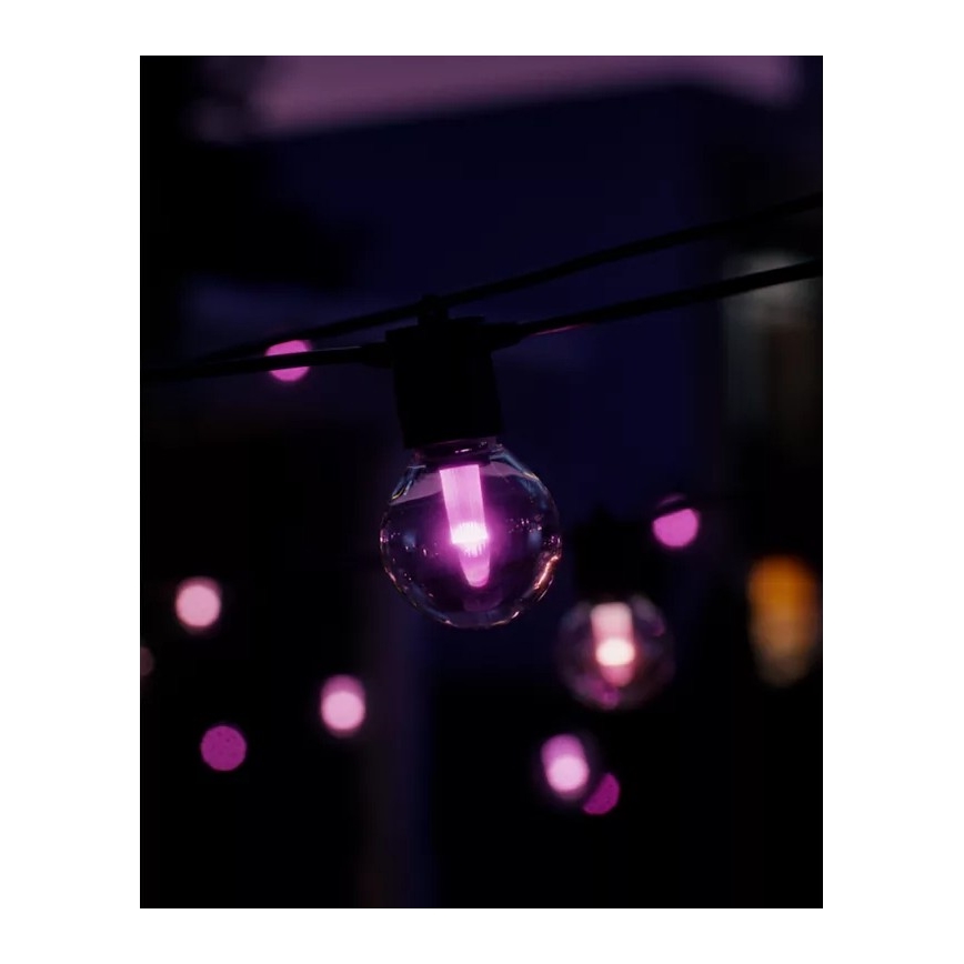 Philips - LED RGBW verlängerbare, dimmbare Außen-Lichterkette Hue FESTAVIA 20xLED 14m IP65