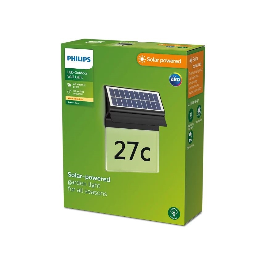 Philips - LED-Solar-Hausnummer ENKARA LED/0,2W/3,7V 1800 mAh IP44