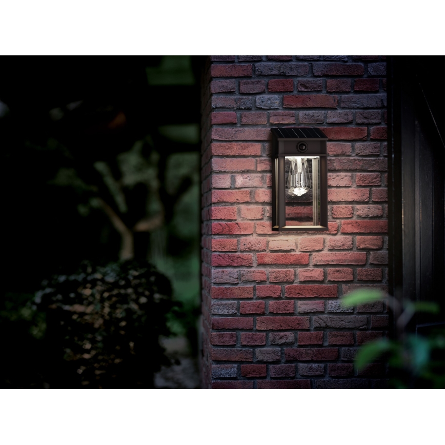 Philips - LED Solar-Wandleuchte mit Bewegungs- und Dämmerungssensor GERI LED/3,2W/3,7V 2600 mAh 4000K IP44