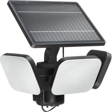 Philips - LED Solar-Wandleuchte mit Sensor ZYREN LED/24,5W/3,7V 2600 mAh 5000K IP65 schwarz