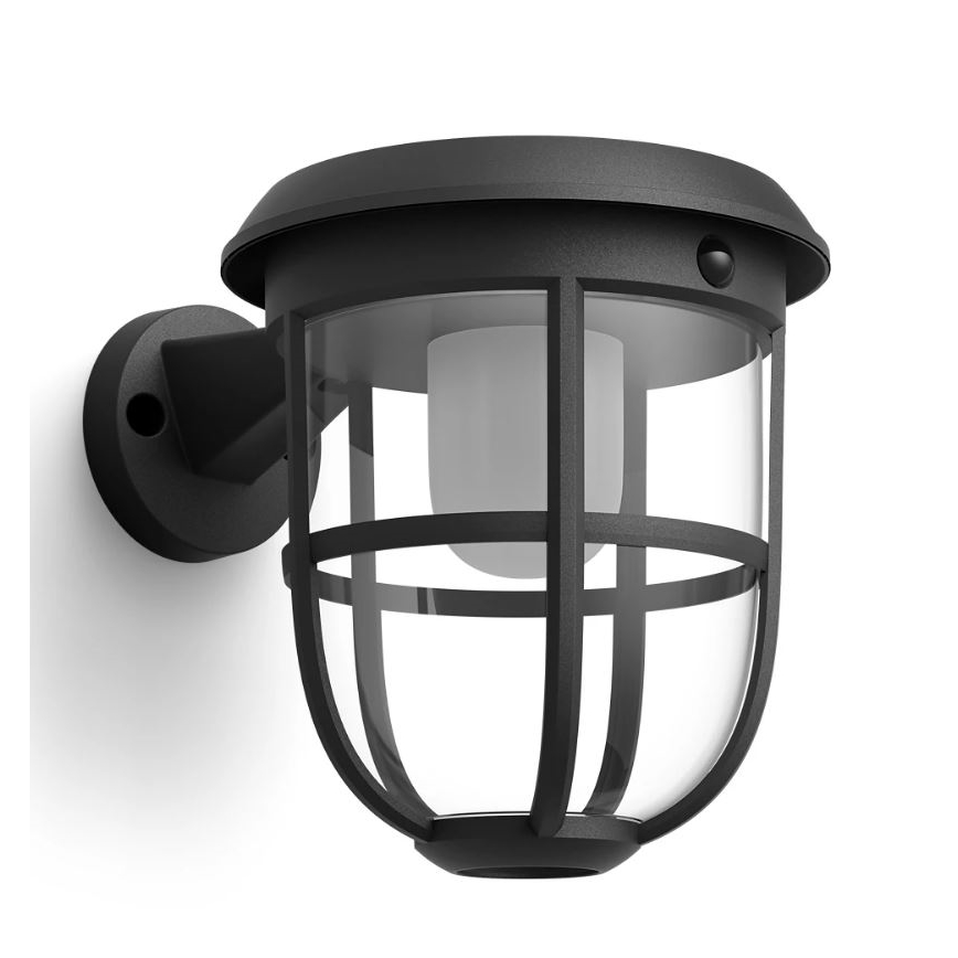 Philips - LED Solar-Wandleuchte mit Bewegungs- und Dämmerungssensor RADII LED/1,3W/3,7V 2000 mAh 3000K IP44