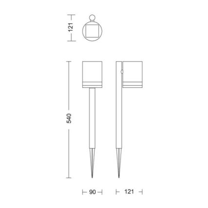 Philips - LED-Solarleuchte FYCE LED/1,5W/3,7V 1200 mAh IP44
