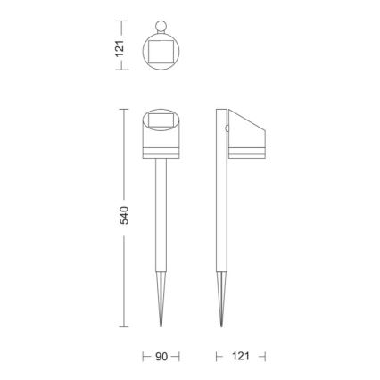 Philips - LED-Solarleuchte FYCE LED/1,5W/3,7V 1200 mAh IP44