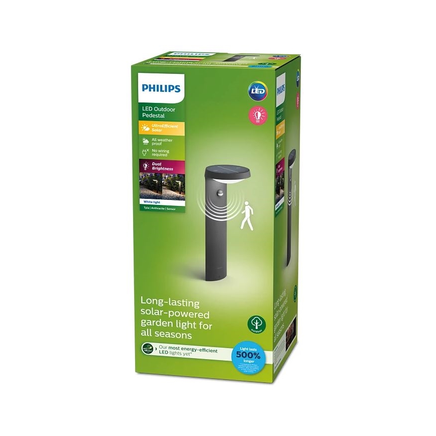 Philips – LED-Solarleuchte mit Sensor LED/1,2W/4V 3000K IP44