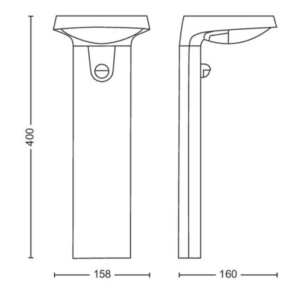 Philips – LED-Solarleuchte mit Sensor LED/1,2W/4V 3000K IP44