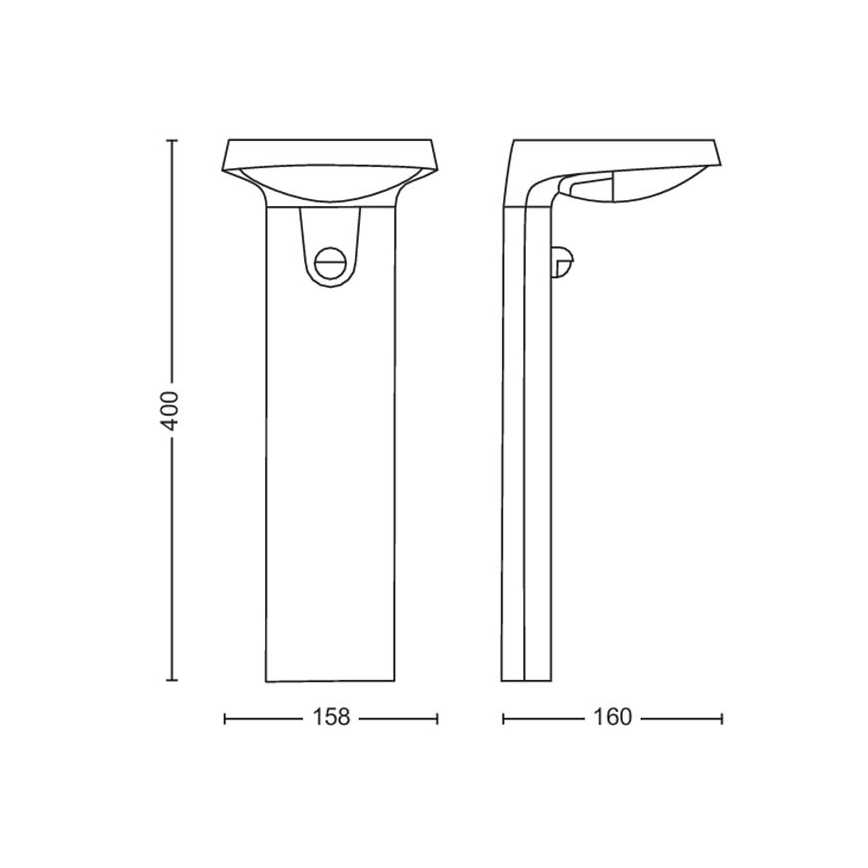 Philips – LED-Solarleuchte mit Sensor LED/1,2W/4V 3000K IP44