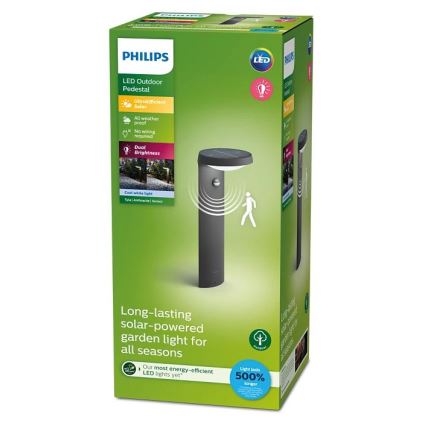 Philips – LED-Solarleuchte mit Sensor LED/1,2W/4V 4000K IP44