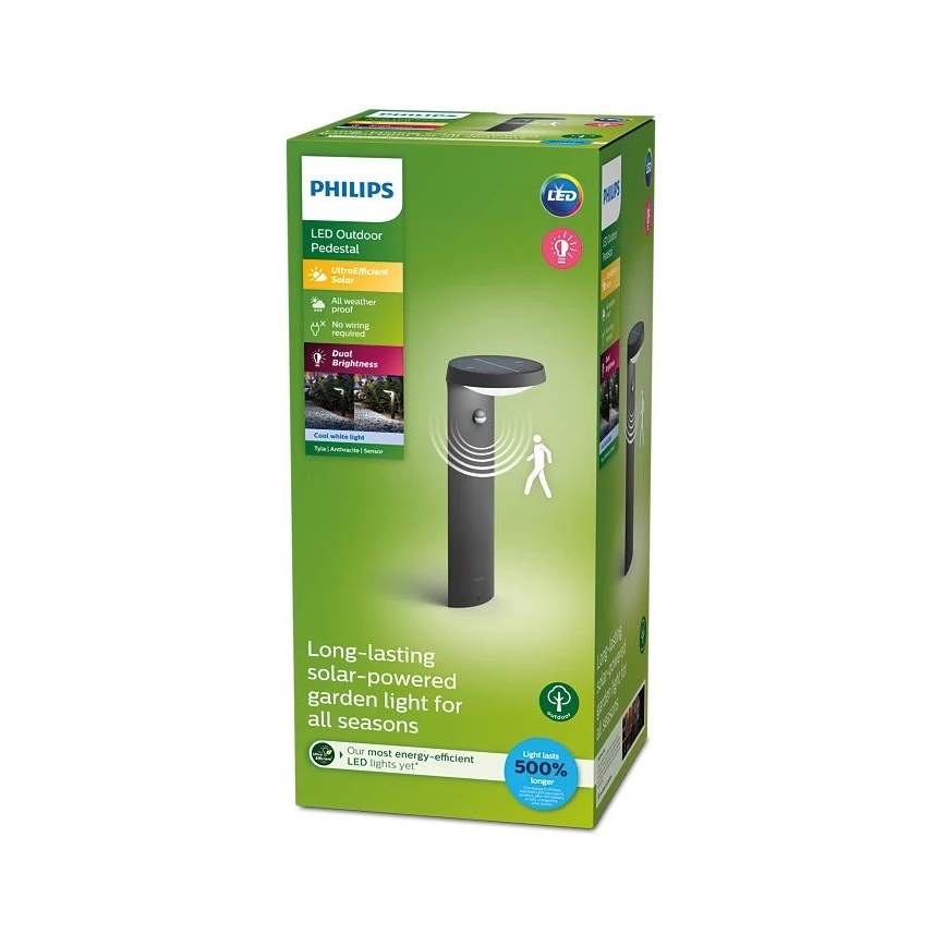 Philips - LED-Solarleuchte mit Sensor LED/1,2W/4V 1800 mAh 4000K IP44