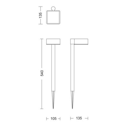 Philips - LED-Solarleuchte VYNCE LED/1,5W/3,7V 1500 mAh IP44