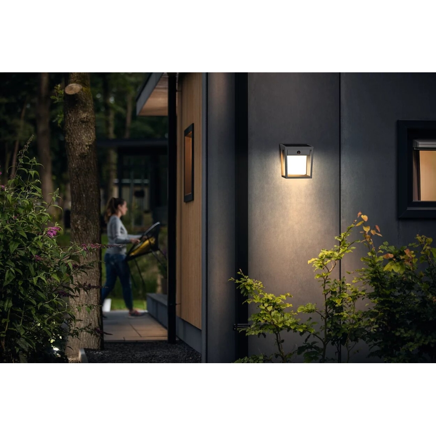 Philips - LED-Solarwandleuchte mit Sensor BLAISE LED/1,5W/3,7V 3000K IP44