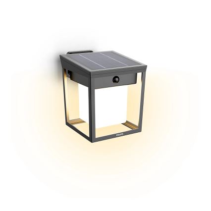 Philips - LED-Solarwandleuchte mit Sensor BLAISE LED/1,5W/3,7V 3000K IP44