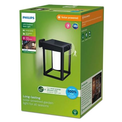 Philips - LED-Solarwandleuchte mit Sensor CAMILL LED/1,4W/3,7V IP44