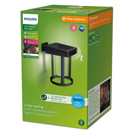 Philips - LED-Solarwandleuchte mit Sensor CAMILL LED/1,4W/3,7V IP44