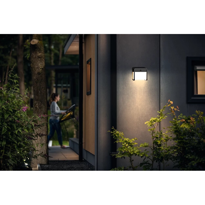 Philips - LED-Solarwandleuchte mit Sensor EZRA LED/1,8W/3,7V 3000K IP44