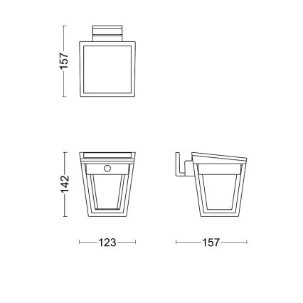 Philips - LED-Solarwandleuchte mit Sensor NISSA LED/1,8W/3,7V 3000K IP44