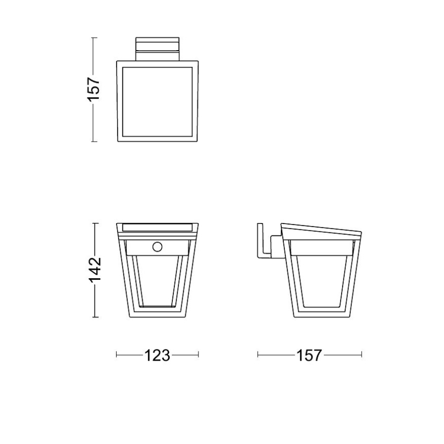 Philips - LED-Solarwandleuchte mit Sensor NISSA LED/1,8W/3,7V 3000K IP44