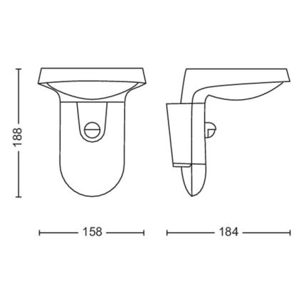 Philips – LED-Solarwandleuchte mit Sensor LED/1,2W/4V 3000K IP44