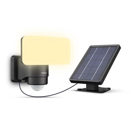 Philips - LED-Solarwandleuchte mit Sensor TYLUS LED/6W/3,7V 3000K IP44