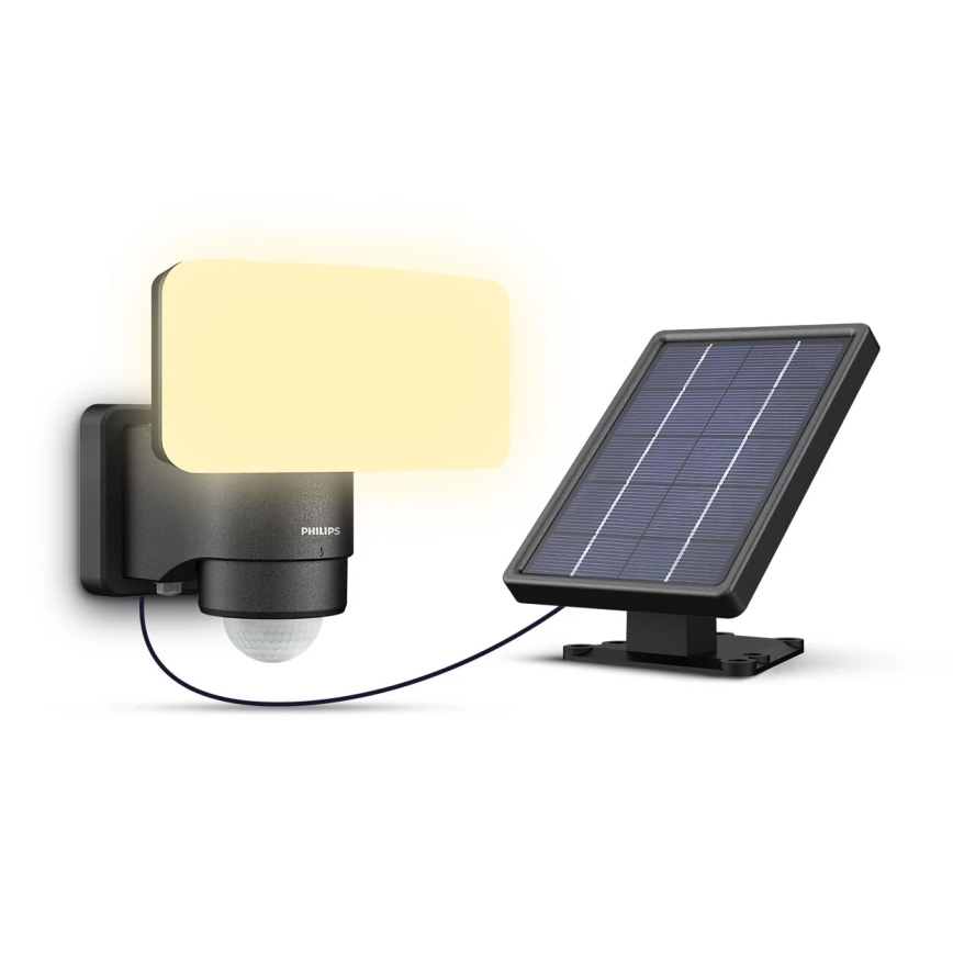 Philips - LED-Solarwandleuchte mit Sensor TYLUS LED/6W/3,7V 3000K IP44
