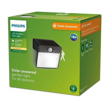 Philips - LED-Solarwandleuchte mit Sensor YARIXA LED/2,2W/3,7V IP44