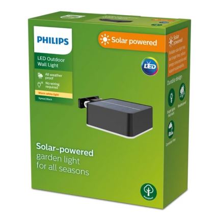 Philips - LED-Solarwandleuchte VYNCE LED/1,5W/3,7V IP44