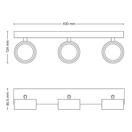 Philips - LED-Strahler 3xLED/5,5W/230V weiß