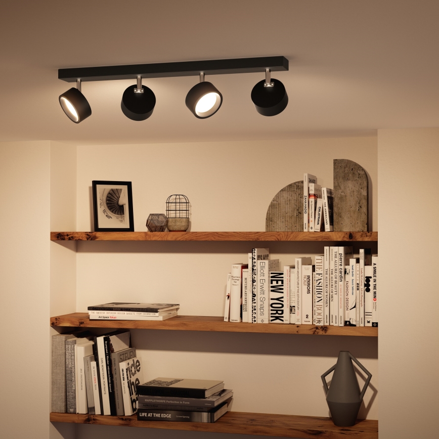 Philips - LED-Strahler 4xLED/5,5W/230V schwarz