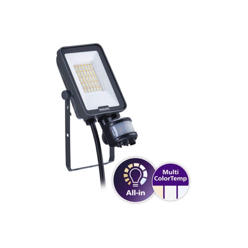 Philips - LED-Strahler mit Bewegungs- und Dämmerungssensor LEDINAIRE ALL-IN LED/20W/230V 3000/4000/6500K IP65