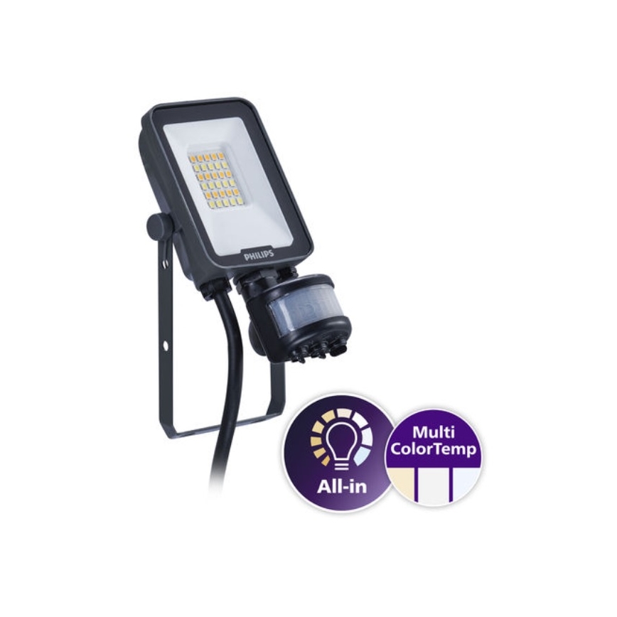 Philips - LED-Strahler mit Bewegungs- und Dämmerungssensor LEDINAIRE ALL-IN LED/10W/230V 3000/4000/6500K IP65