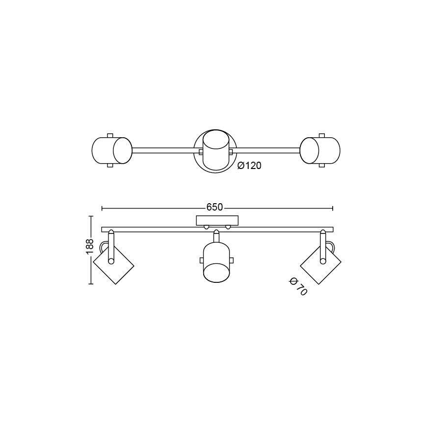 Philips - LED-Strahler SCENE SWITCH BYRE 3xLED/4,3W/230V 2200/2500/2700K