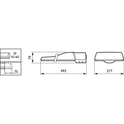 Philips BRP102 LED55/740 II DM 42-60A - LED-Straßenlaterne CORELINE MALAGA LED/39W/230V IP65 4000K