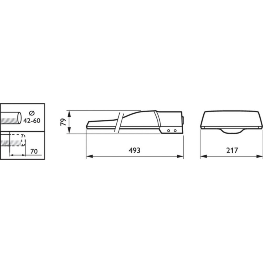 Philips BRP102 LED75/740 II DM 42-60A - LED-Straßenlaterne CORELINE MALAGA LED/56,5W/230V IP65 4000K
