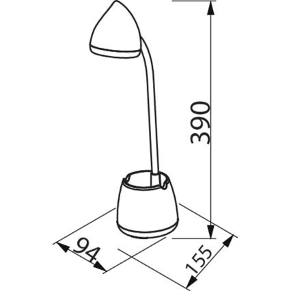 Philips - Dimmbare LED-Tischleuchte mit Touch-Funktion HAT LED/4,5W/5V 1800 mAh 3000/4000/5700K CRI 90