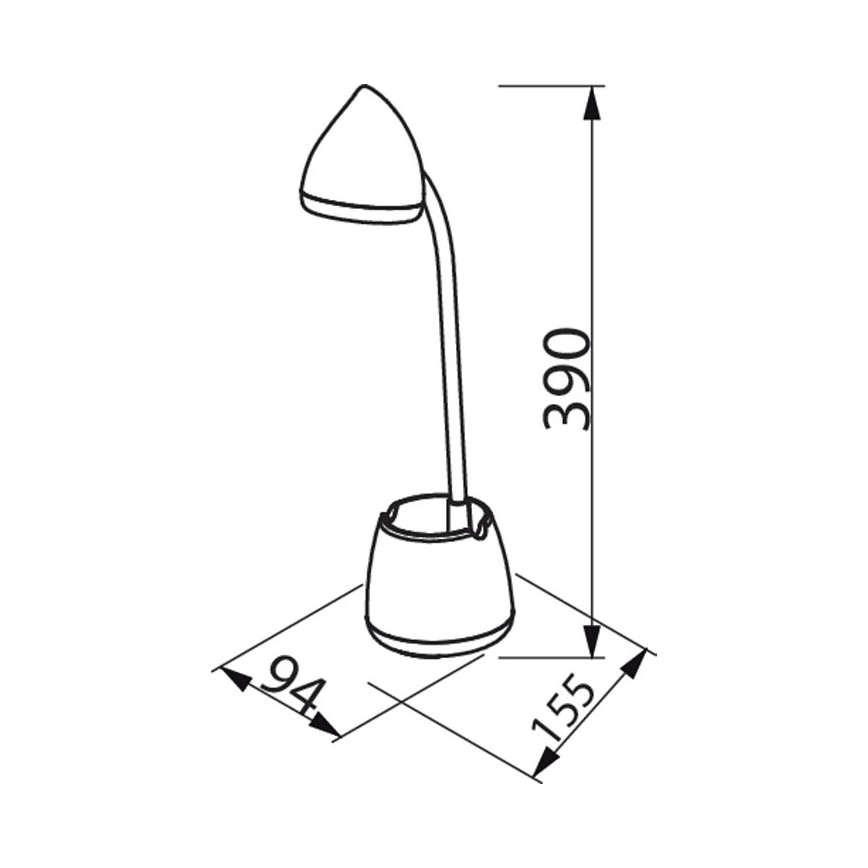 Philips - Dimmbare LED-Tischleuchte mit Touch-Funktion HAT LED/4,5W/5V 1800 mAh 3000/4000/5700K CRI 90