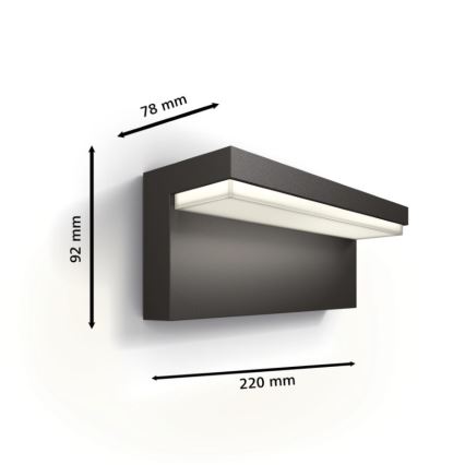 Philips - LED-Wandleuchte für den Außenbereich BUSTAN LED/3,8W/230V 2700K IP44