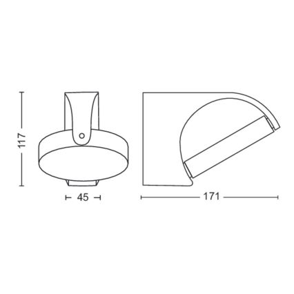 Philips - LED-Wandleuchte für den Außenbereich LED/7W/230V 2700K IP44