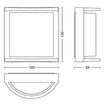 Philips - LED-Wandleuchte für den Außenbereich SAMONDRA LED/3,8W/230V IP44