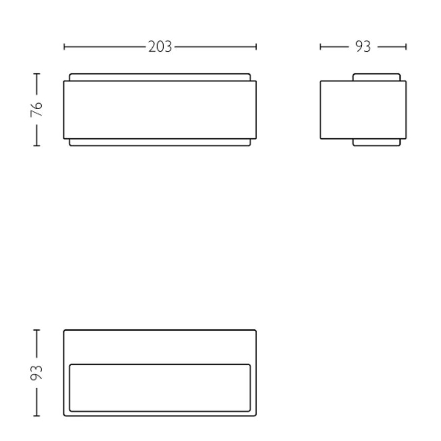 Philips - LED-Wandleuchte für den Außenbereich STRATOSPHERE LED/3,8W/230V 2700K IP44