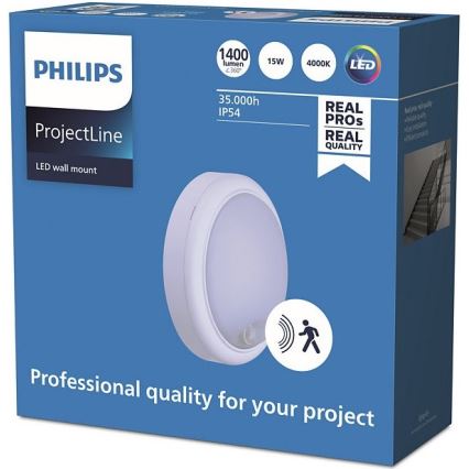 Philips – LED-Wandleuchte mit Sensor PROJECTLINE LED/15W/230V IP54