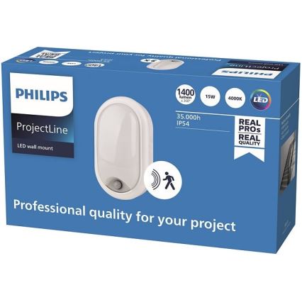 Philips – LED-Wandleuchte mit Sensor PROJECTLINE LED/15W/230V IP54