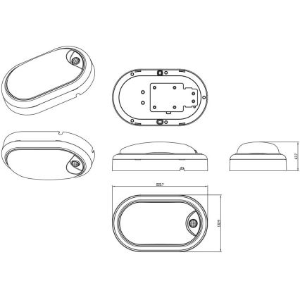 Philips – LED-Wandleuchte mit Sensor PROJECTLINE LED/15W/230V IP54