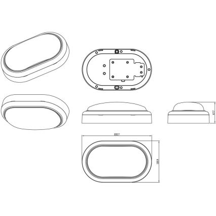 Philips – LED-Wandleuchte PROJECTLINE LED/15W/230V IP65