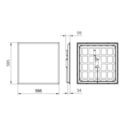 Philips - LED Einbaupanel LEDINAIRE LED/44W/230V 60x60 cm 4000K
