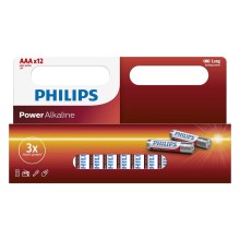 Philips LR03P12W/10 - 12 Stk. alkalische Batterie AAA POWER ALKALINE 1,5V