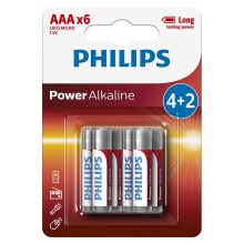 Philips LR03P6BP/10 - 6 Stk. alkalische Batterie AAA POWER ALKALINE 1,5V