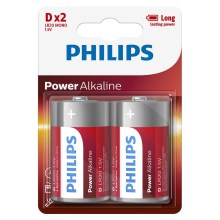 Philips LR20P2B/10 - 2 Stk. alkalische Batterie D POWER ALKALINE 1,5V