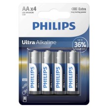 Philips LR6E4B/10 - 4 Stk. alkalische Batterie AA ULTRA ALKALINE 1,5V