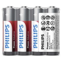 Philips LR6P4F/10 - 4 Stk. alkalische Batterie AA POWER ALKALINE 1,5V