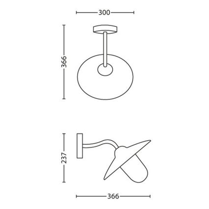 Philips Massive - Außenwandleuchte 1xE27/60W/230V