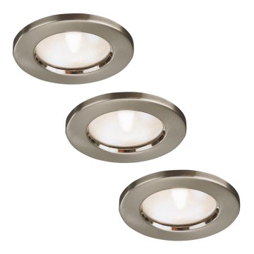 Philips Massive 25063/17/PN - SET 3x Einbauleuchte PITRU 3xG4/20W/230/12V